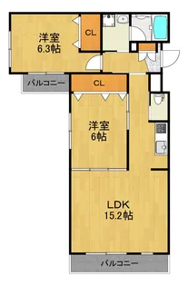 神奈川県横浜市都筑区池辺町【アパート】の間取り