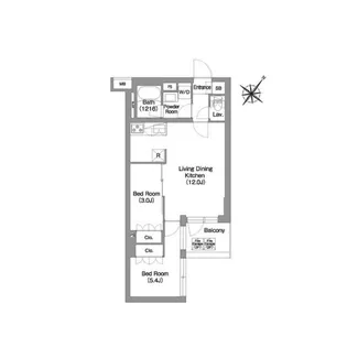コンフォリア・リヴ渋谷本町【3階】の間取り
