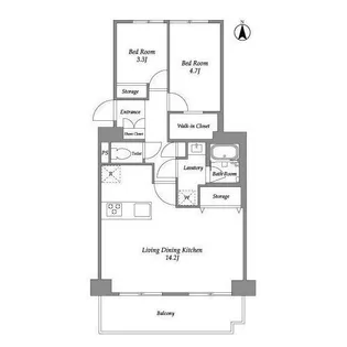 東京都足立区竹の塚6【マンション】の間取り