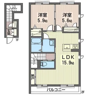 アメイジングソレイユ【2階】の間取り