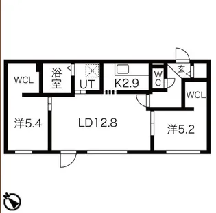ブルーイング大通東【4階】の間取り