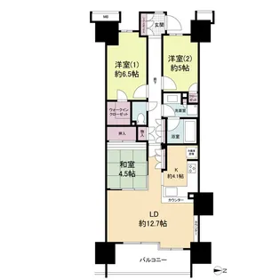 ルネリバーズタワー東大島【17階】の間取り