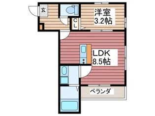 エスペランサ草加【1階】の間取り