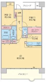 アネシス・ユーカリが丘【7階】の間取り