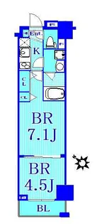 ガーラステーション横濱関内【4階】の間取り