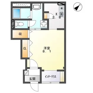 サンセベリアV【1階】の間取り