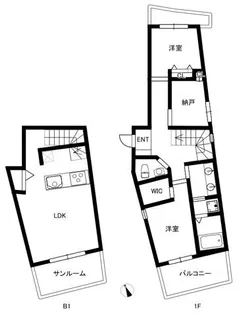 SINCERITE MINAMIAZABU【1階】の間取り