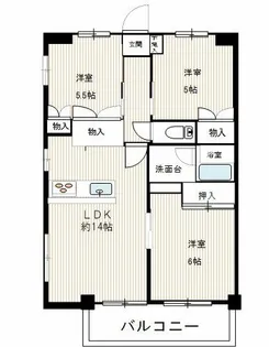 シティハイツ西横浜【1階】の間取り