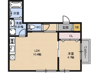 La vita 三国本町【2階】の間取り