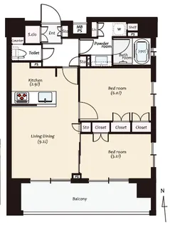クリオ東神田【10階】の間取り