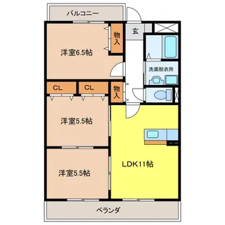 ア・ドリーム星ヶ丘II【1階】の間取り