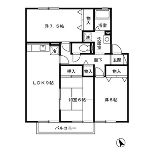 アサケ・ハイム C【2階】の間取り