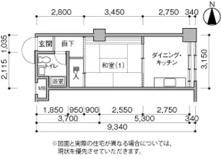 UR仙台外記丁【9階】の間取り