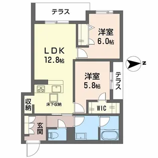 スプレンドーレ新金岡【1階】の間取り