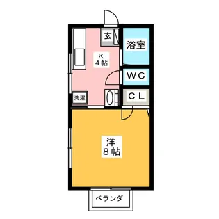 ハニービーハウスII【2階】の間取り