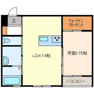 ヒルズ新田C【2階】の間取り