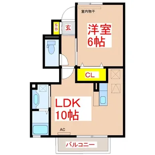 ディアス下伊敷【1階】の間取り