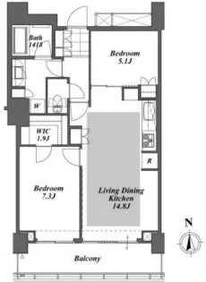 Brillia ist Tower 勝どき【12階】の間取り