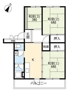 UR北本【3階】の間取り