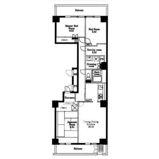 芝浦スクエアハイツ【6階】の間取り