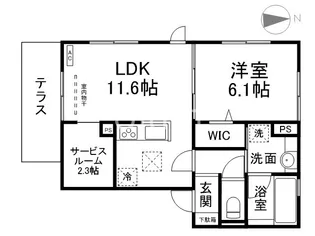 アリビオA棟【3階】の間取り