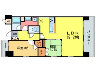 サンシティ草津駅前【7階】の間取り