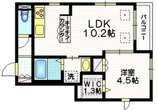 オルドヌング神楽坂【1階】の間取り