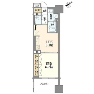 セルアージュ横濱カレイド【9階】の間取り