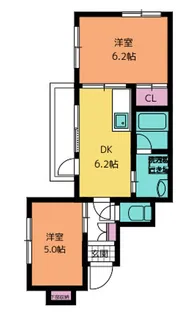 ベルドゥムール【3階】の間取り