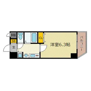 プレサンス心斎橋ザ・スタイル【9階】の間取り