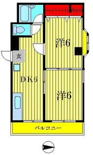 エクセランス港谷【1階】の間取り