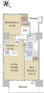 シティハウス巣鴨【4階】の間取り