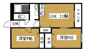 アヴァンテージ高野II【2階】の間取り