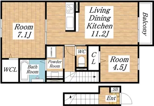 アベニール【2階】の間取り