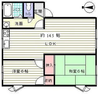 サンシャトーレARIYOSHI B【2階】の間取り