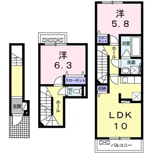 リベリテII【2階】の間取り