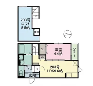 ルナーリア竹下 424【2階】の間取り