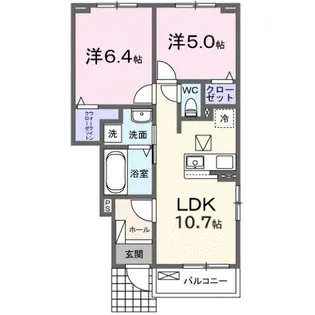 ブリックフォレスト【1階】の間取り