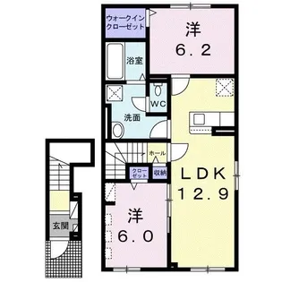 シャインハイツ モア【2階】の間取り