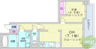 ダイアパレス泉崎【2階】の間取り