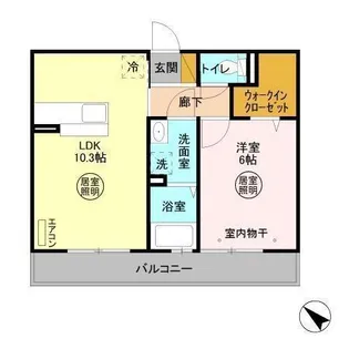 ベイサイドテラスANNEX B【3階】の間取り