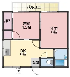 第2鈴木荘【2階】の間取り