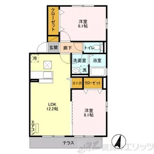 イーストエンジェル青山 B棟【1階】の間取り
