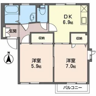 ディアスヤマーニ C棟【1階】の間取り