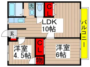 ロイヤルタカダヤA【2階】の間取り
