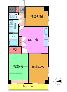 第3木田ビル【8階】の間取り