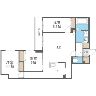 S-RESIDENCE豊平公園aloria【3階】の間取り