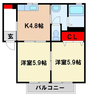 コーポ エディ【2階】の間取り