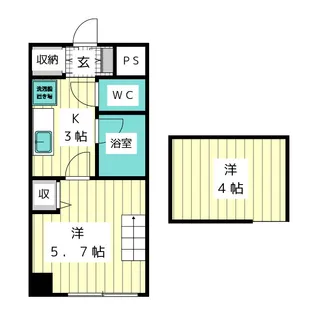 ジュネス大針【2階】の間取り