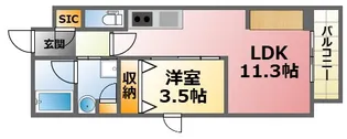アイエフノヴァ水波町【5階】の間取り
